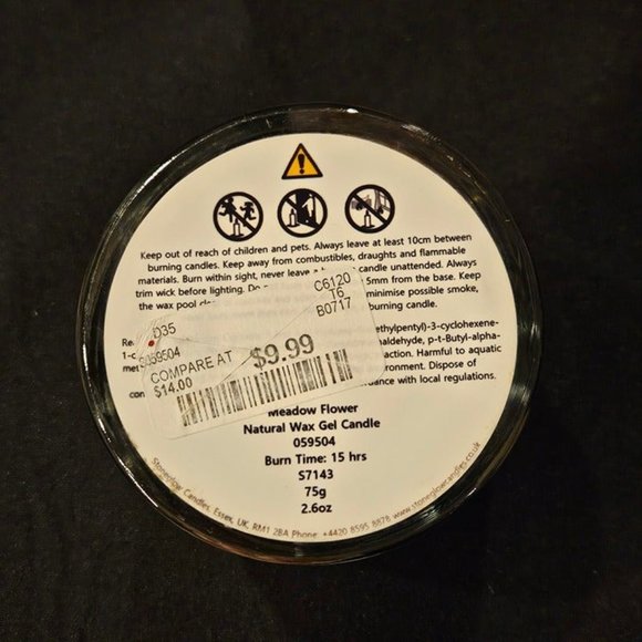 Burlington‎ Coat Factory Natural Wax Floral Candle NEW - Picture 6 of 6